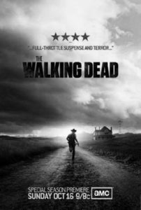 Walking Dead black and white poster