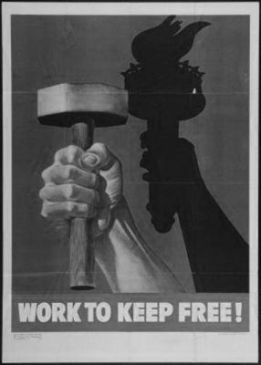 War Propaganda black and white poster