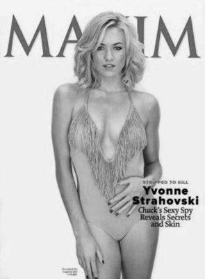 Yvonne Strahovski black and white poster