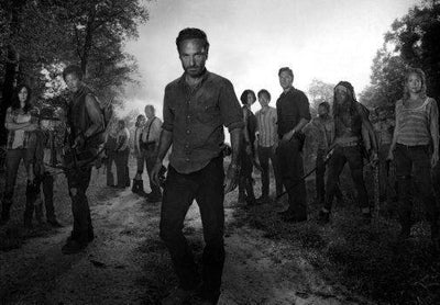 Walking Dead black and white poster