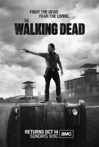 Walking Dead black and white poster
