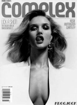 Rosie Huntington Whiteley Poster Black and White Mini Poster 11"x17"