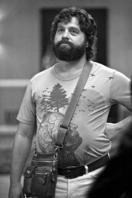 Zack Galifianakis black and white poster