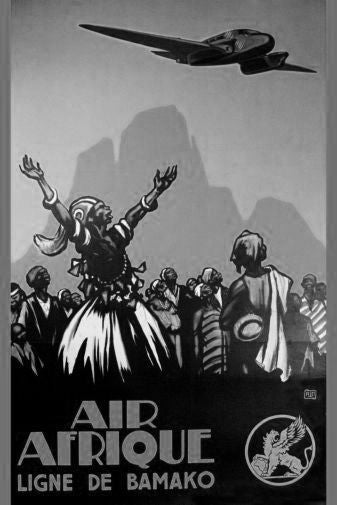Air Afrique Poster Black and White Mini Poster 11