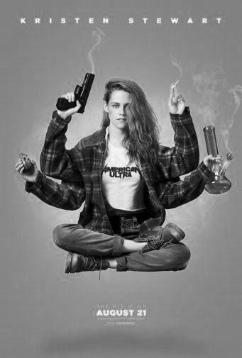 American Ultra black and white poster