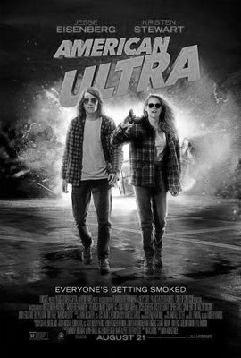 American Ultra Poster Black and White Poster 16x24 The Poster Depot