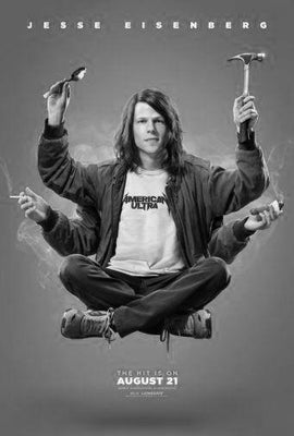 American Ultra black and white poster