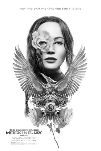 Hunger Games Mockingjay Part 2 Black and White poster for sale cheap United States USA