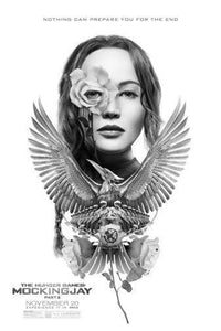 Hunger Games Mockingjay Part 2 black and white poster