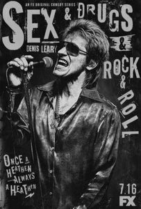 Sex And Drugs And Rock Roll black and white poster