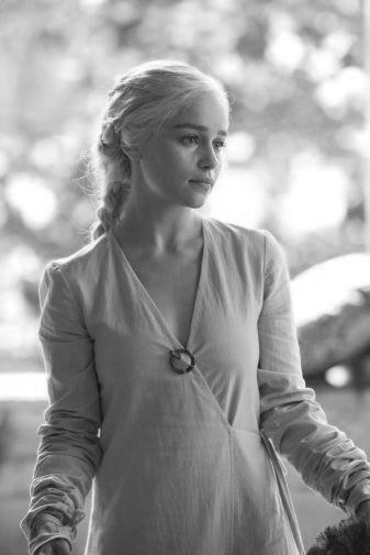 Emilia Clarke black and white poster