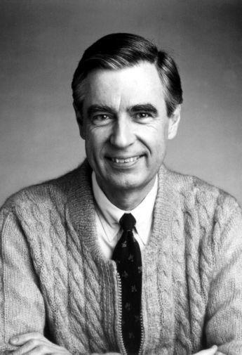 Mr Rogers black and white poster