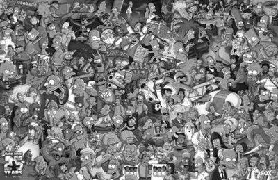 Simpsons The Poster Black and White Poster 16x24 The Poster Depot