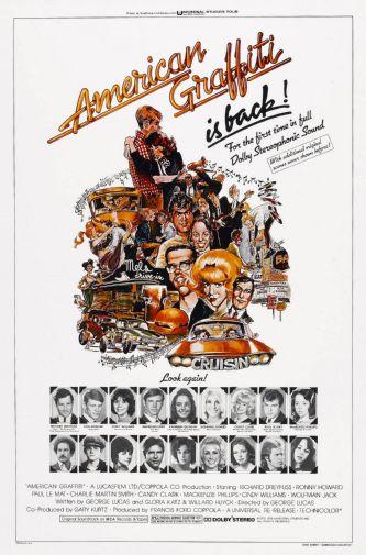 American Graffiti movie poster Sign 8in x 12in