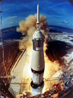 Apollo 11 Launch poster tin Metal Print Wall Art