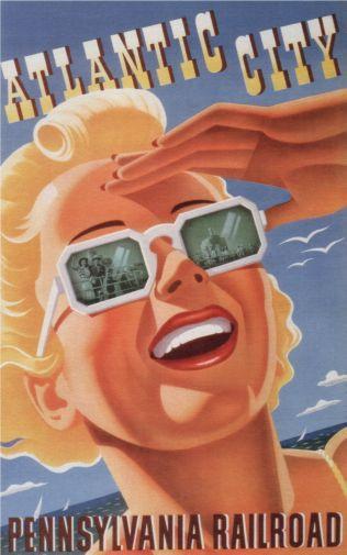 Railroad Atlantic City 1940 Metal Poster Choose Style The Poster Depot