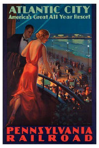 Atlantic City poster tin sign Wall Art