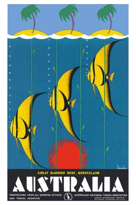 Australia Great Barrier Reef poster tin Metal Print Wall Art