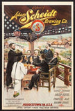 vintage beer hall adam scheidt brewing phildelphia poster tin sign Wall Art
