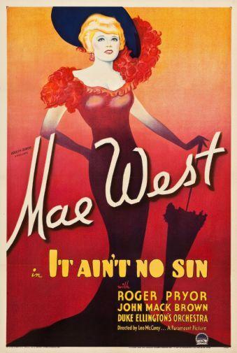 Mae West It Aint No Sin movie poster Sign 8in x 12in