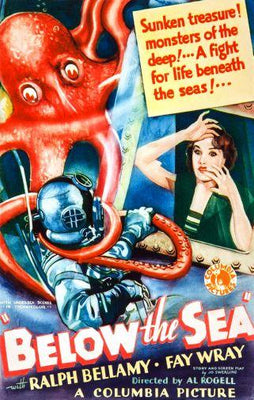 Below The Sea Metal Movie Poster 8in x 12in
