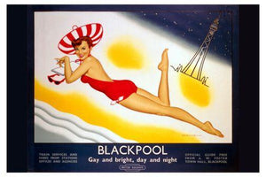 England Blackpool poster tin sign Wall Art