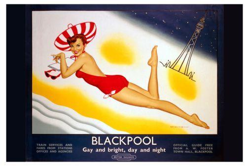 England Blackpool poster tin sign Wall Art