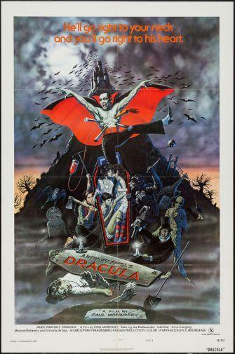 Blood For Dracula movie poster Sign 8in x 12in