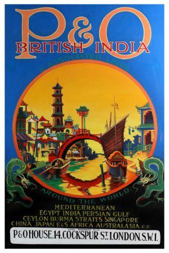 India British India England poster tin sign Wall Art