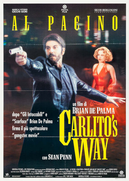 カリートの道 Carlito's Way B2 ポスター ヴィンテージ 当時物 Carlitos Way Movie Poster 27inx40in The Poster Depot