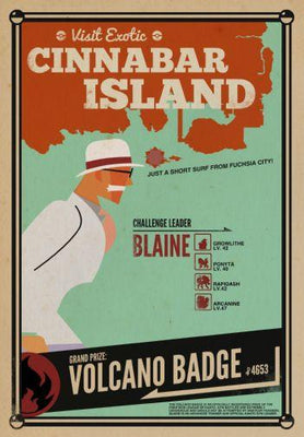 Cinnabar Island poster tin Metal Print Wall Art