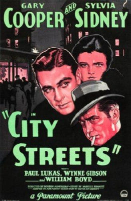 City Streets Metal Movie Poster 8in x 12in