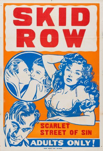 Pulp Fiction Novel Exploitation Art Skid Row Scarlet Street Of Sin poster| theposterdepot.com