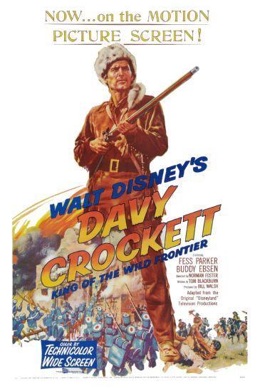 Davy Crockett movie poster Sign 8in x 12in