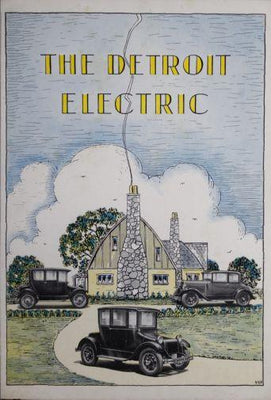 Detroit Electric Metal Poster Print 8in x 12in 12"x16" The Poster Depot