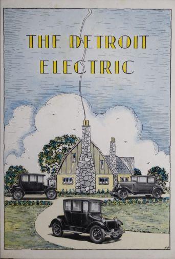Detroit Electric poster tin sign Wall Art
