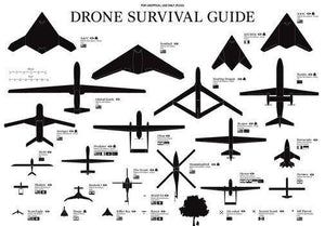 Drones Identification Chart Poster Metal Print 12"x16"