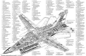 Aviation and Transportation Ef 111 Raven Cutaway Poster 16"x24" On Sale The Poster Depot