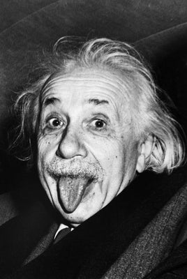 Albert Einstein Tongue Art Metal Poster Choose Style 12x16 The Poster Depot