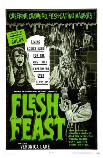 Flesh Feast movie poster Sign 8in x 12in
