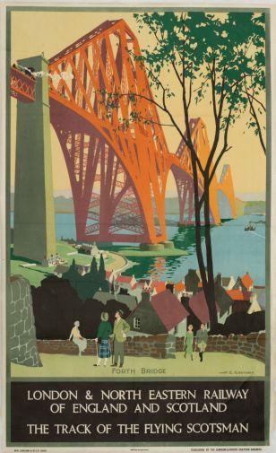 Railways British Flying Scotsman 1928 poster tin Metal Print Wall Art