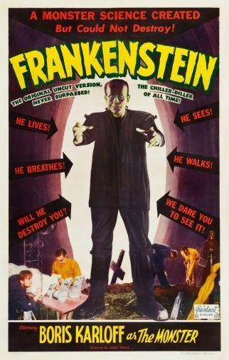 Frankenstein movie poster Sign 8in x 12in