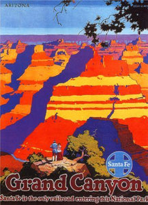 Railways Santa Fe Grand Canyon poster tin sign Wall Art