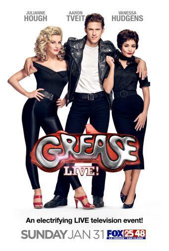 Grease Live Cast Photo Sign 8in x 12in