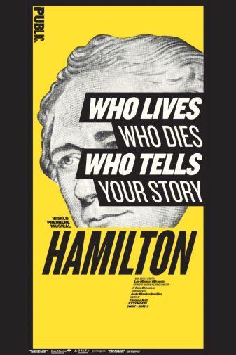 Hamilton Musical Who Tells Your Story poster tin sign Wall Art