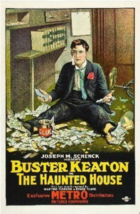 Haunted House Buster Keaton Photo Sign 8in x 12in