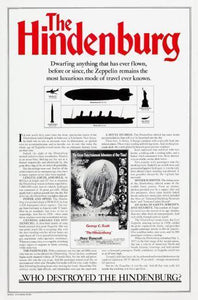 Hindenburg The movie poster Sign 8in x 12in