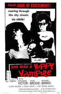 She Was A Hippie Vampire movie poster Sign 8in x 12in