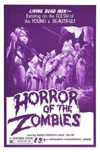 Horror Of Zombies movie poster Sign 8in x 12in