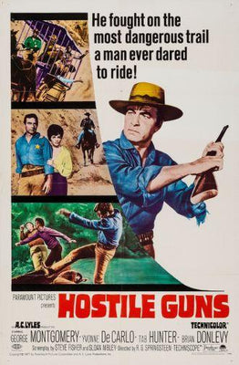 Hostile Guns Metal Movie Poster 8in x 12in